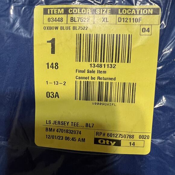 NWT J. Crew Men's Oxbow Blue Long-Sleeve Jersey Tee - Picture 8 of 10